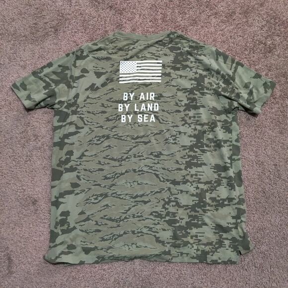 Under Armour Project Rock Veterans Day Show.Your Work Camo T-Shirt Mens Size 2XL - Picture 5 of 7